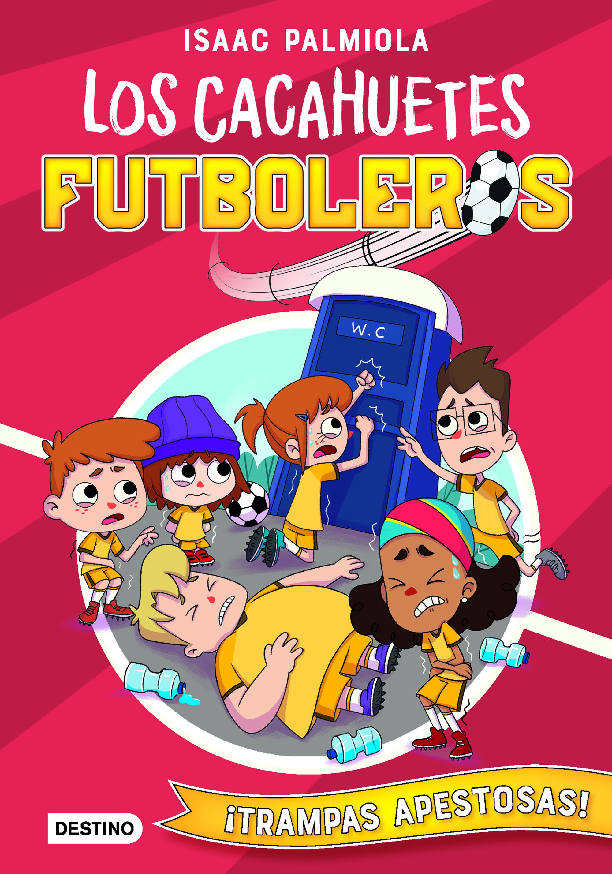 Portada del libro ¡Trampas apestosas! de la saga Los cacahuetes futboleros